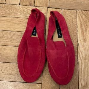 Steve Madden Bethany red suede loafers